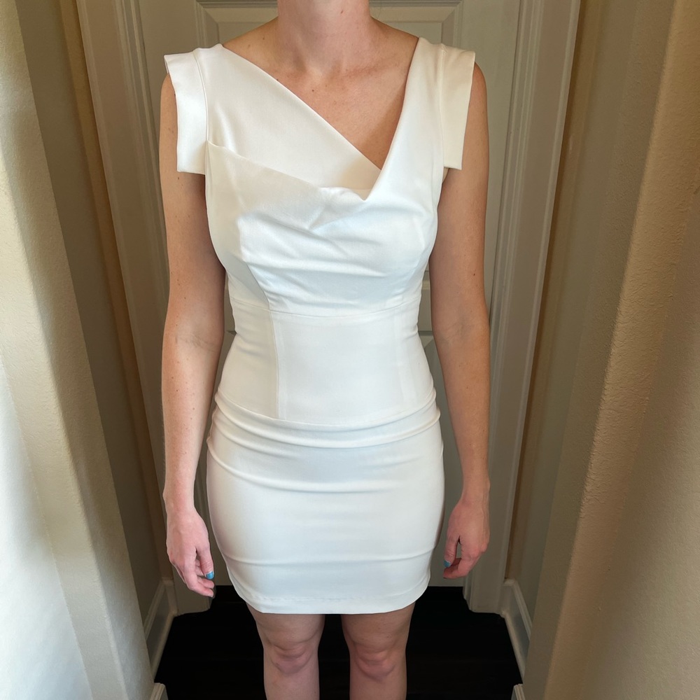 Jackie O Black Halo White Dress